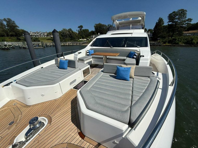The foredeck — Moonlight, Sunseeker 76