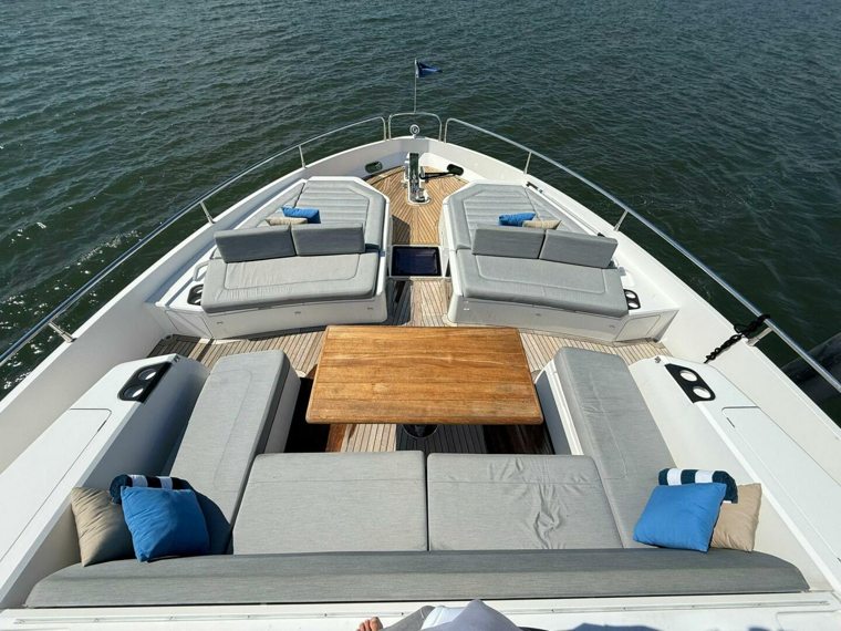 The bow from above — Moonlight, Sunseeker 76