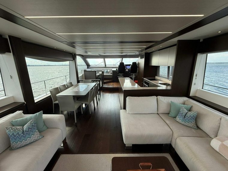 Salon looking forward — Moonlight, Sunseeker 76