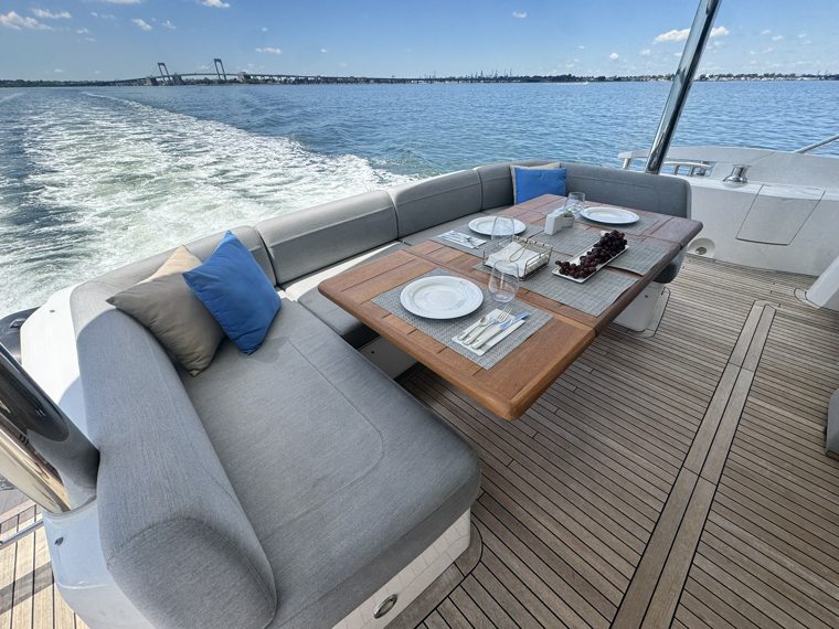Lunch under way — Moonlight, Sunseeker 76