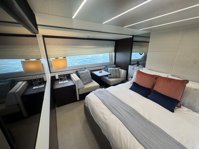 Master cabin by the water — Moonlight, Sunseeker 76