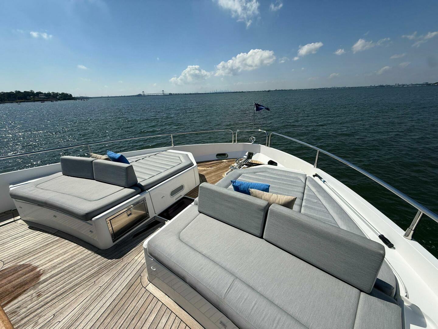 Moonlight's bow lounge overlooking the open water
